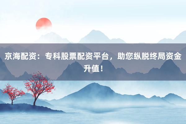 京海配资：专科股票配资平台，助您纵脱终局资金升值！